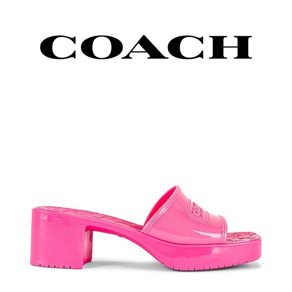 Coach Scarlett Rubber Sandal Pink Size 6 B (M) - Picture 7 of 8